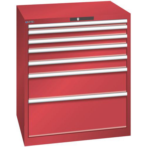 Armoire Rouge 870x725x1000 Avec 7 Tir. 200kg _ 78.696.070