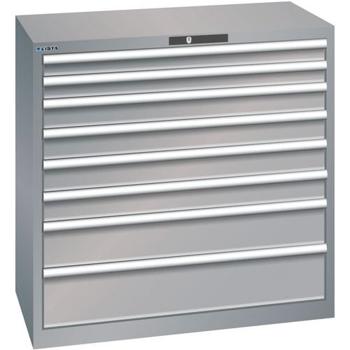 Armoire Gris Pigeon 1023x572x1000 Avec 8 Tir. 200kg