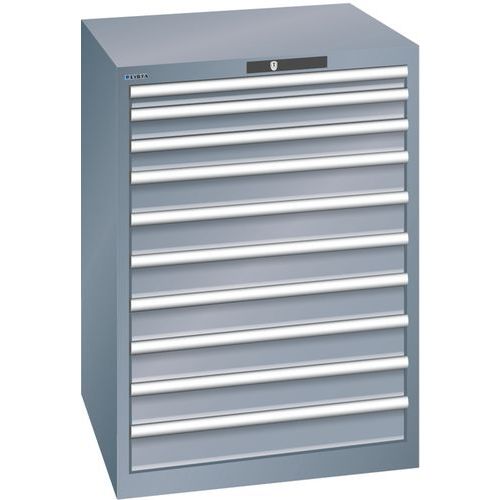 Armoire Gris 717x725x1000 Avec 10 Tiroirs 200kg _ 14.507.050