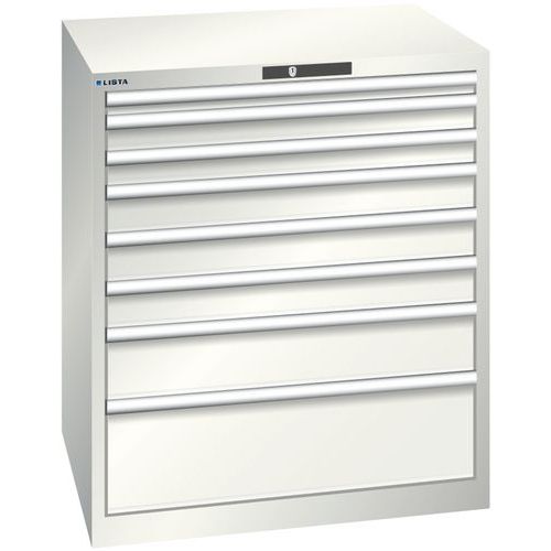 Armoire Blanc Gris 870x725x1000 Avec 8 Tir. 75kg