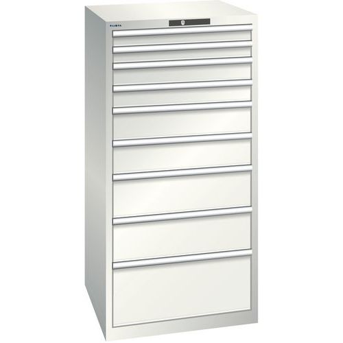 Armoire Blanc Gris 717x725x1450 Avec 9 Tir. 75kg