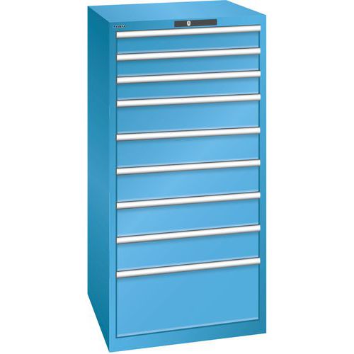 Armoire Bleu Clair 717x725x1450 Avec 9 Tir. 75kg