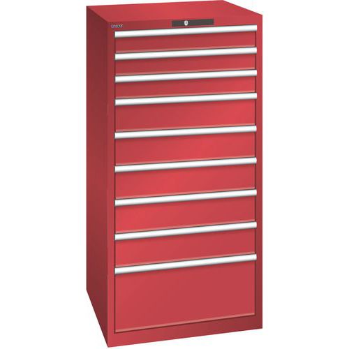 Armoire Rouge 717x725x1450 Avec 9 Tir. 75kg _ 78.311.070