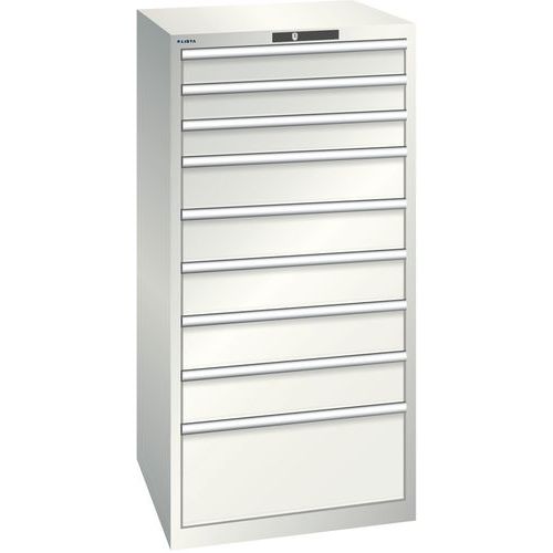 Armoire Blanc Gris 717x725x1450 Avec 9 Tir. 75kg