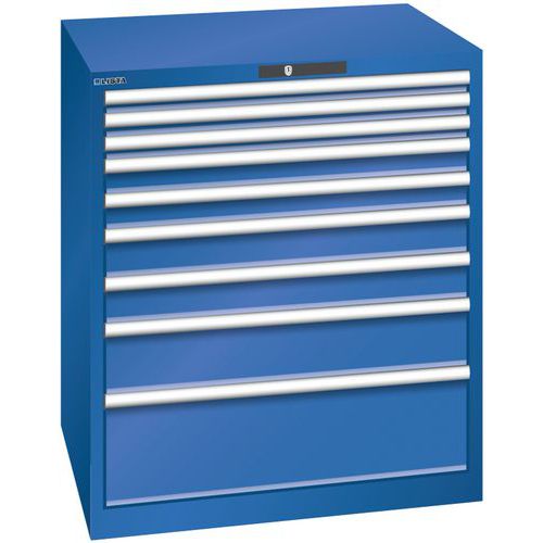 Armoire Bleu Sécu. 870x725x1000 Avec 9 Tir. 75kg