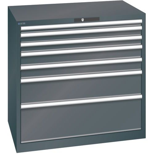 Armoire Noir 1023x725x1000 Avec 7 Tir. 75kg _ 14.516.060