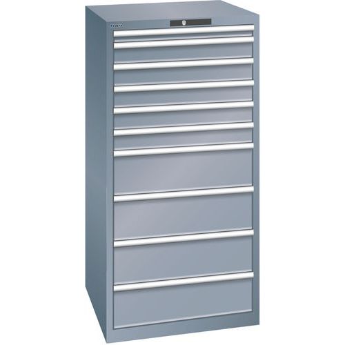 Armoire Gris 717x725x1450 Avec 10 Tiroirs 75kg _ 78.313.050