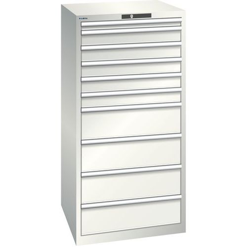 Armoire Blanc Gris 717x725x1450 Avec 10 Tir. 75kg