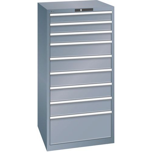 Armoire Gris 717x725x1450 Avec 9 Tiroirs 200kg _ 13.106.050