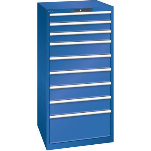 Armoire Bleu Sécu. 717x725x1450 Avec 9 Tiroirs 200kg