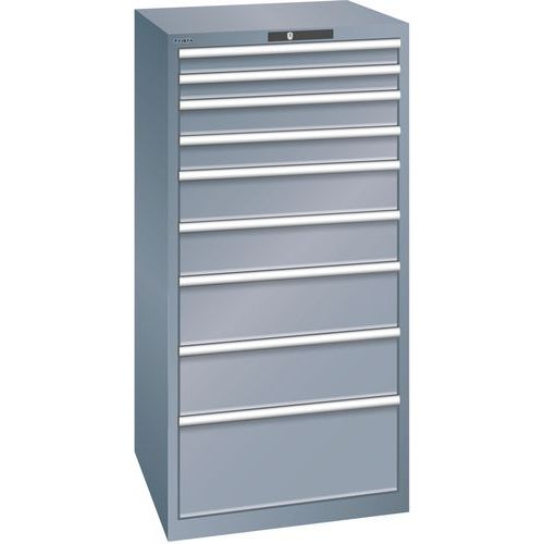 Armoire Gris 717x725x1450 Avec 9 Tiroirs 200kg _ 14.511.050