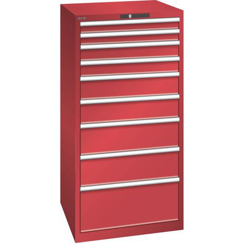 Armoire Rouge 717x725x1450 Avec 9 Tir. 200kg _ 14.511.070