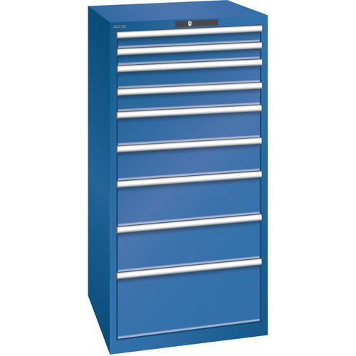 Armoire Bleu Gent. 717x725x1450 Avec 9 Tiroirs 200kg