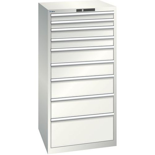Armoire Blanc Gris 717x725x1450 Avec 9 Tir. 200kg