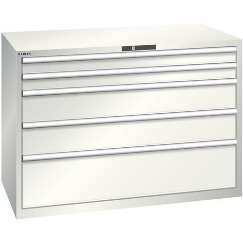 Armoire Blanc Gris 1431x725x1000 Avec 5 Tir. 75kg