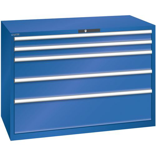 Armoire Bleu Sécu. 1431x725x1000 Avec 5 Tiroirs 200kg