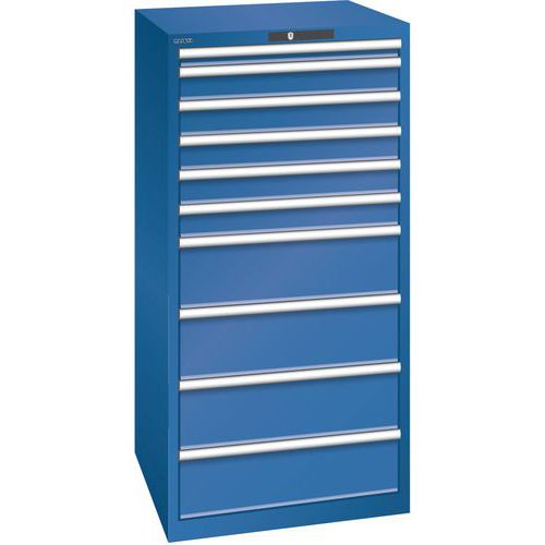 Armoire Bleu Gent. 717x725x1450 Avec 10 Tiroirs 200kg