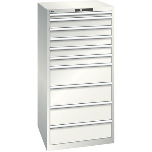 Armoire Blanc Gris 717x725x1450 Avec 10 Tir. 200kg