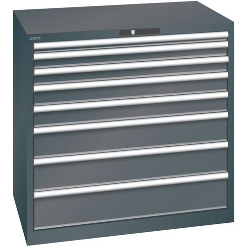 Armoire Noir 1023x725x1000 Avec 8 Tir. 75kg _ 12.541.060