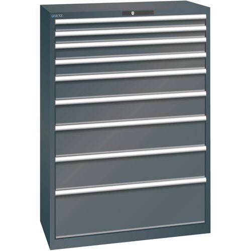 Armoire Noir 1023x572x1450 Avec 9 Tir. 75kg _ 78.766.060