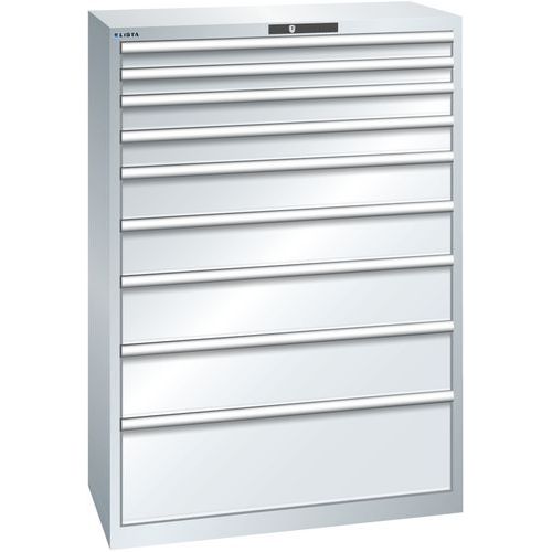 Armoire Gris Clair 1023x572x1450 Avec 9 Tir. 200kg