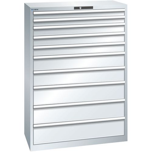 Armoire Gris Clair 1023x572x1450 Avec 10 Tir. 75kg