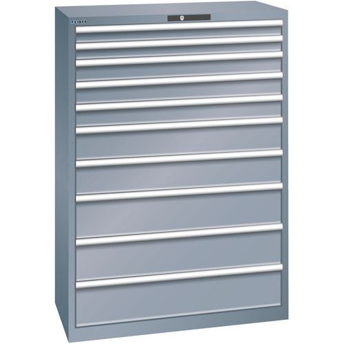 Armoire Gris 1023x572x1450 Avec 10 Tiroirs 75kg _ 78.770.050