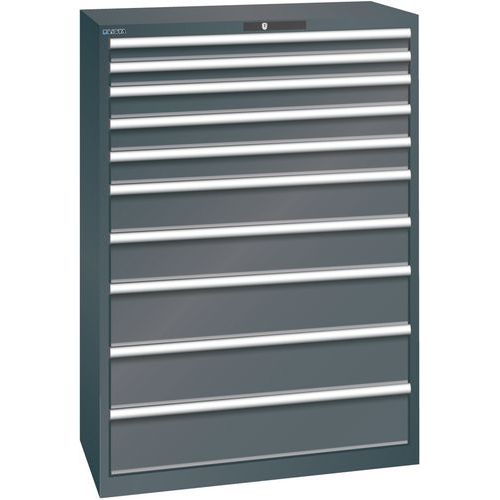 Armoire Noir 1023x572x1450 Avec 10 Tir. 75kg _ 78.770.060