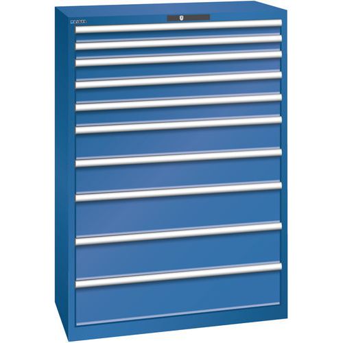 Armoire Bleu Gent. 1023x572x1450 Avec 10 Tiroirs 75kg