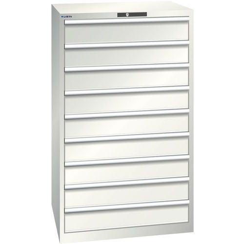 Armoire Blanc Gris 870x725x1450 Avec 9 Tir. 75kg