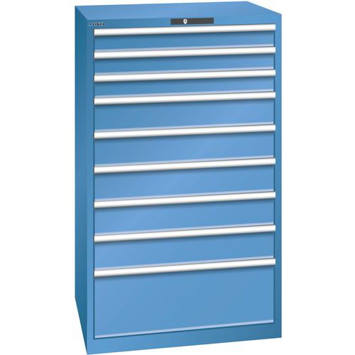 Armoire Bleu Cap. 870x725x1450 Avec 9 Tir. 75kg _ 78.706.040