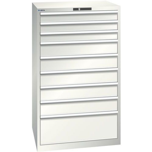 Armoire Blanc Gris 870x725x1450 Avec 9 Tir. 75kg
