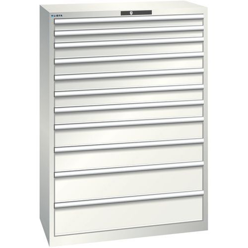 Armoire Blanc Gris 1023x572x1450 Avec 11 Tir. 75kg