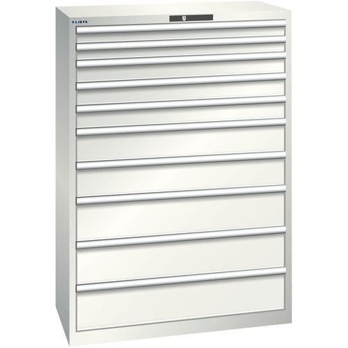 Armoire Blanc Gris 1023x572x1450 Avec 10 Tir. 200kg