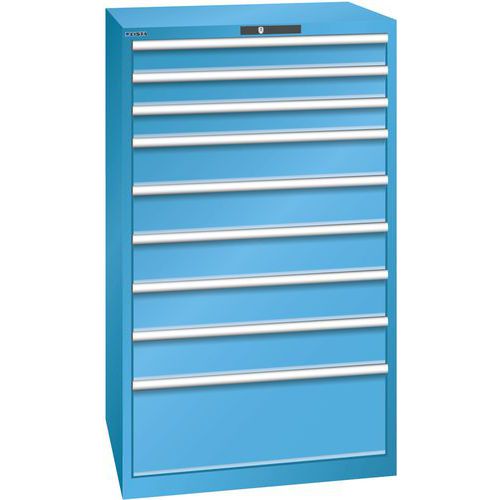 Armoire Bleu Clair 870x725x1450 Avec 9 Tir. 200kg