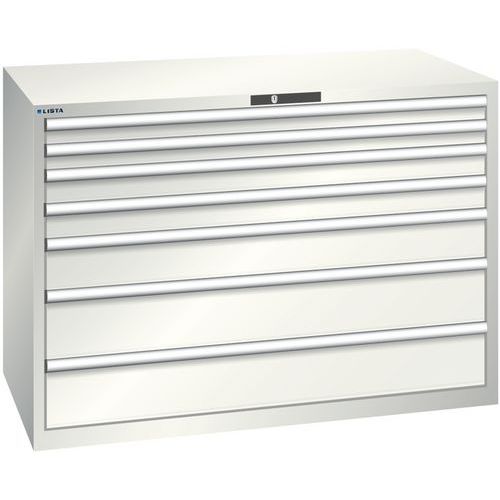 Armoire Blanc Gris 1431x725x1000 Avec 7 Tir. 75kg