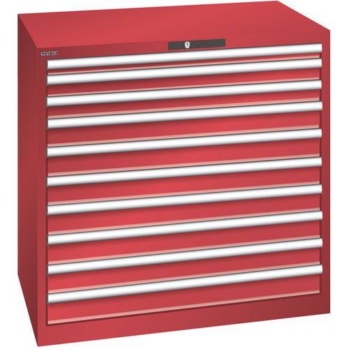 Armoire Rouge 1023x725x1000 Avec 10 Tir. 75kg _ 14.514.070