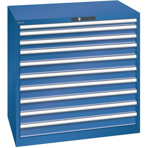 Armoire Bleu Gent. 1023x725x1000 Avec 10 Tiroirs 75kg