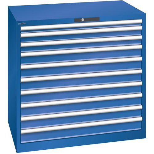 Armoire Bleu Sécu. 1023x725x1000 Avec 10 Tiroirs 75kg