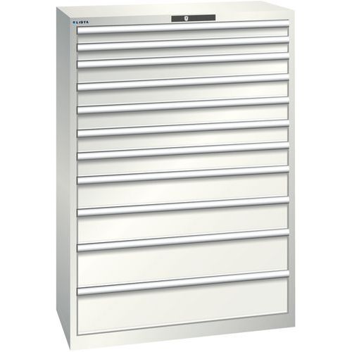 Armoire Blanc Gris 1023x572x1450 Avec 11 Tir. 200kg