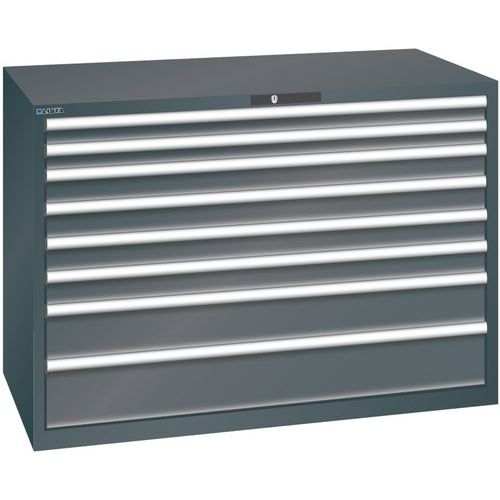 Armoire Noir 1431x725x1000 Avec 8 Tir. 75kg _ 78.860.060