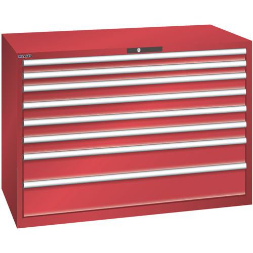 Armoire Rouge 1431x725x1000 Avec 8 Tir. 75kg _ 78.860.070