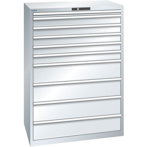 Armoire Gris Clair 1023x725x1450 Avec 10 Tir. 75kg