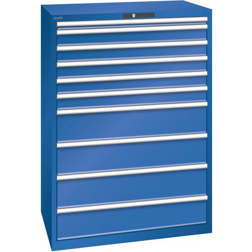 Armoire Bleu Sécu. 1023x725x1450 Avec 10 Tiroirs 75kg