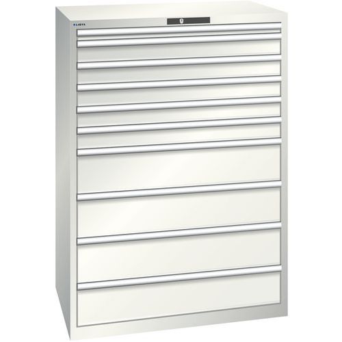 Armoire Blanc Gris 1023x725x1450 Avec 10 Tir. 75kg