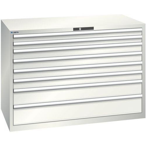 Armoire Blanc Gris 1431x725x1000 Avec 8 Tir. 200kg