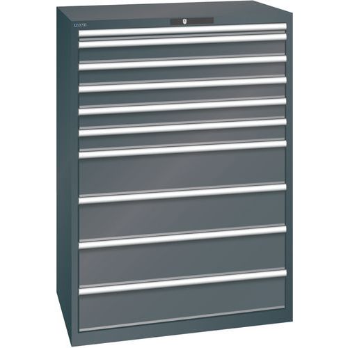 Armoire Noir 1023x725x1450 Avec 10 Tir. 75kg _ 14.519.060