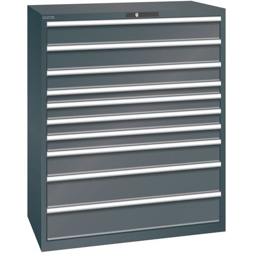 Armoire Noir 1193x725x1450 Avec 10 Tir. 200kg _ 78.838.060