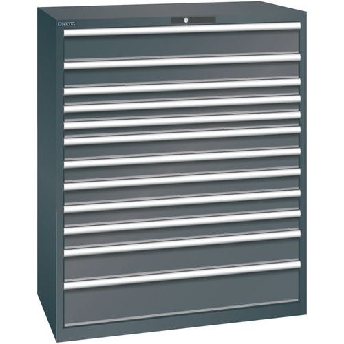 Armoire Noir 1193x725x1450 Avec 12 Tir. 200kg _ 78.842.060