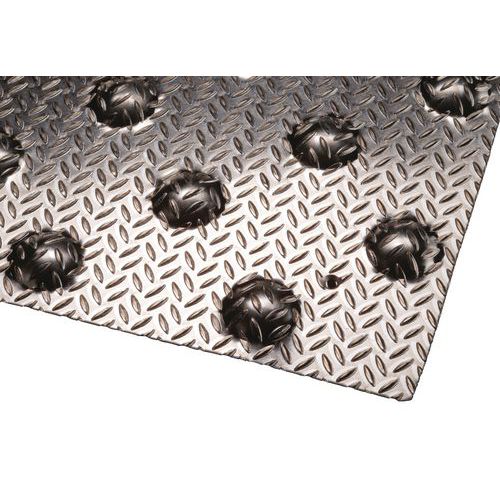 Dalle Podotactile Aluminium Larmée Naturel 600 à Visser
